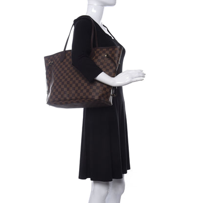 Louis Vuitton Damier Ebene Neo Neverfull MM Rose Ballerine 2 of 10