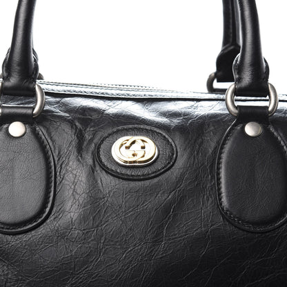 Gucci Fluffy Calfskin Morpheus Weekender Duffle Black 10 of 10