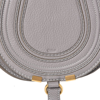 Chloe Calfskin Mini Marcie Round Crossbody Bag Cashmere Grey 10 of 10
