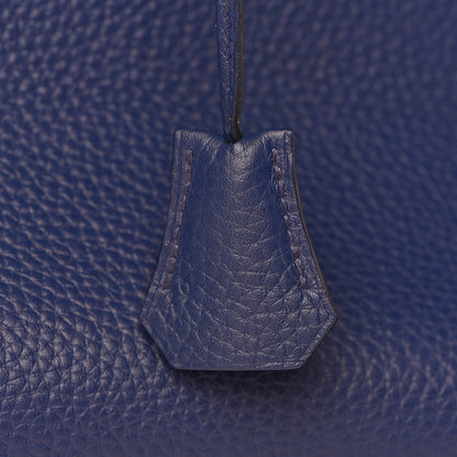 Hermes Taurillon Clemence Birkin 35 Bleu Saphir 22 of 37