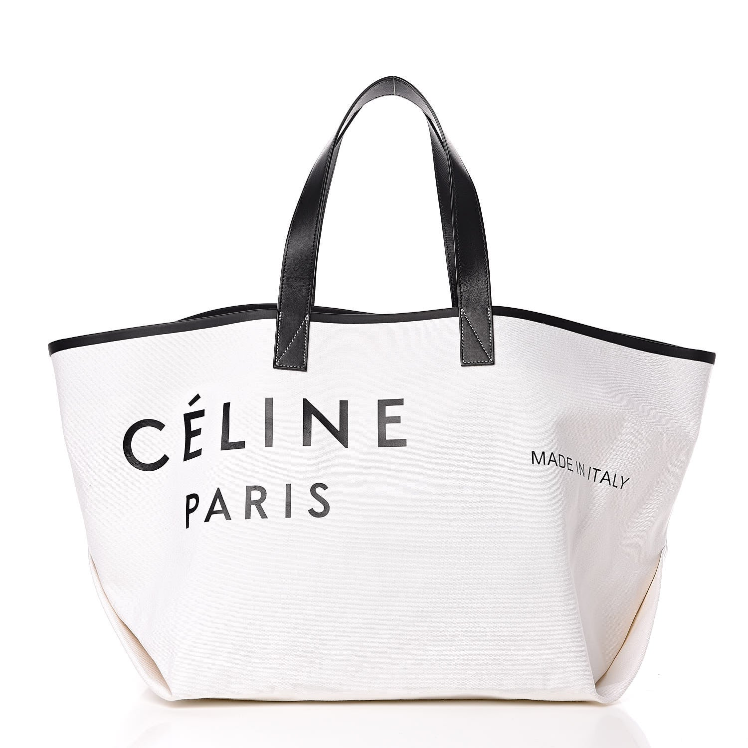 Celine Textile Medium Made In Tote Black White 3 of 9