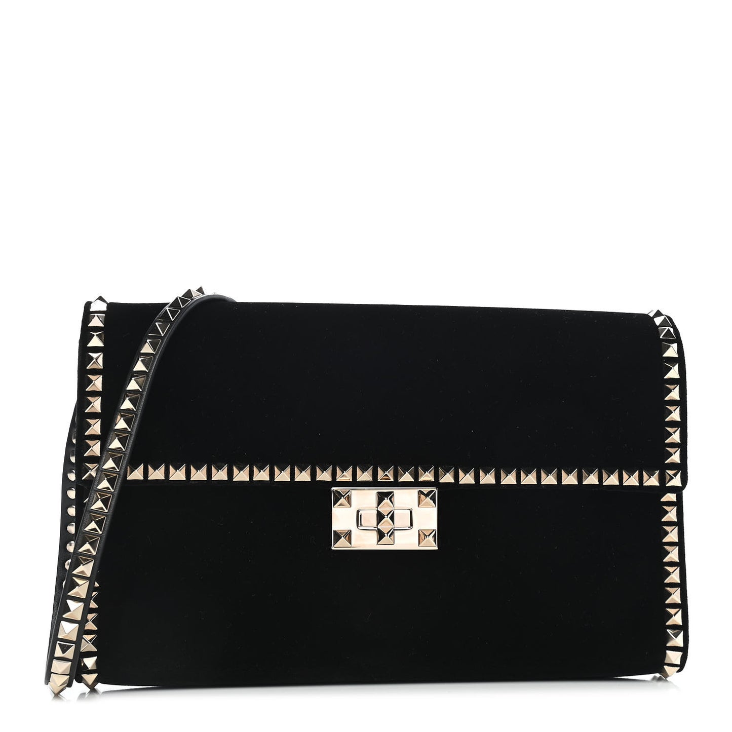 Velvet Rockstud No Limit Shoulder Bag Black