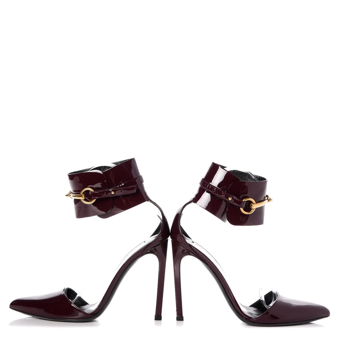 Vernice Crystal Ursula Ankle Strap Pumps 36.5 Classic Burgundy