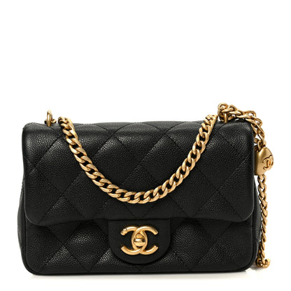 Chanel Caviar Quilted Mini Sweetheart Rectangular Flap Black 1 of 12