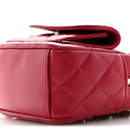 Chanel Caviar Quilted CC Mini Classic Backpack Dark Red 10 of 11