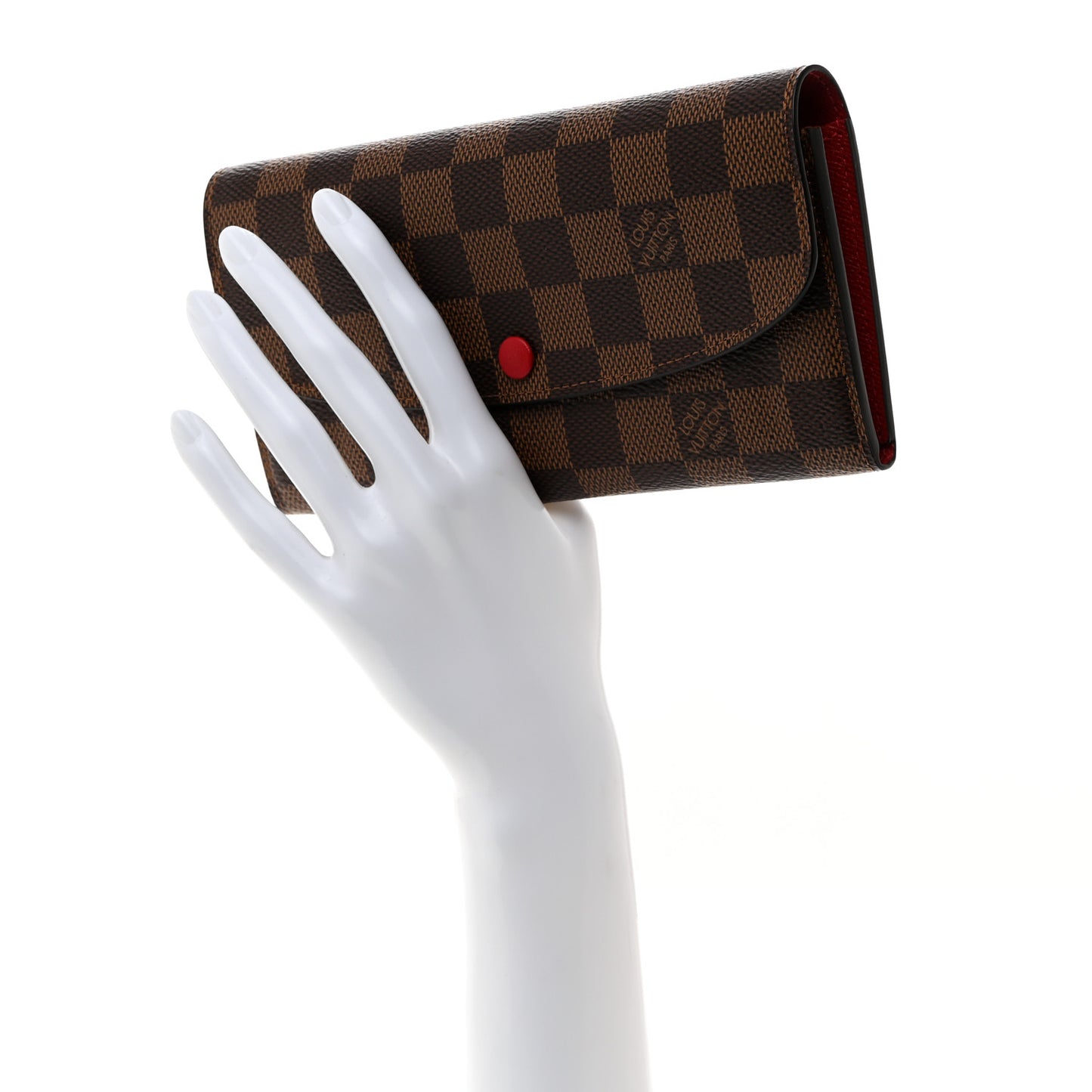 Damier Ebene Emilie Wallet Red