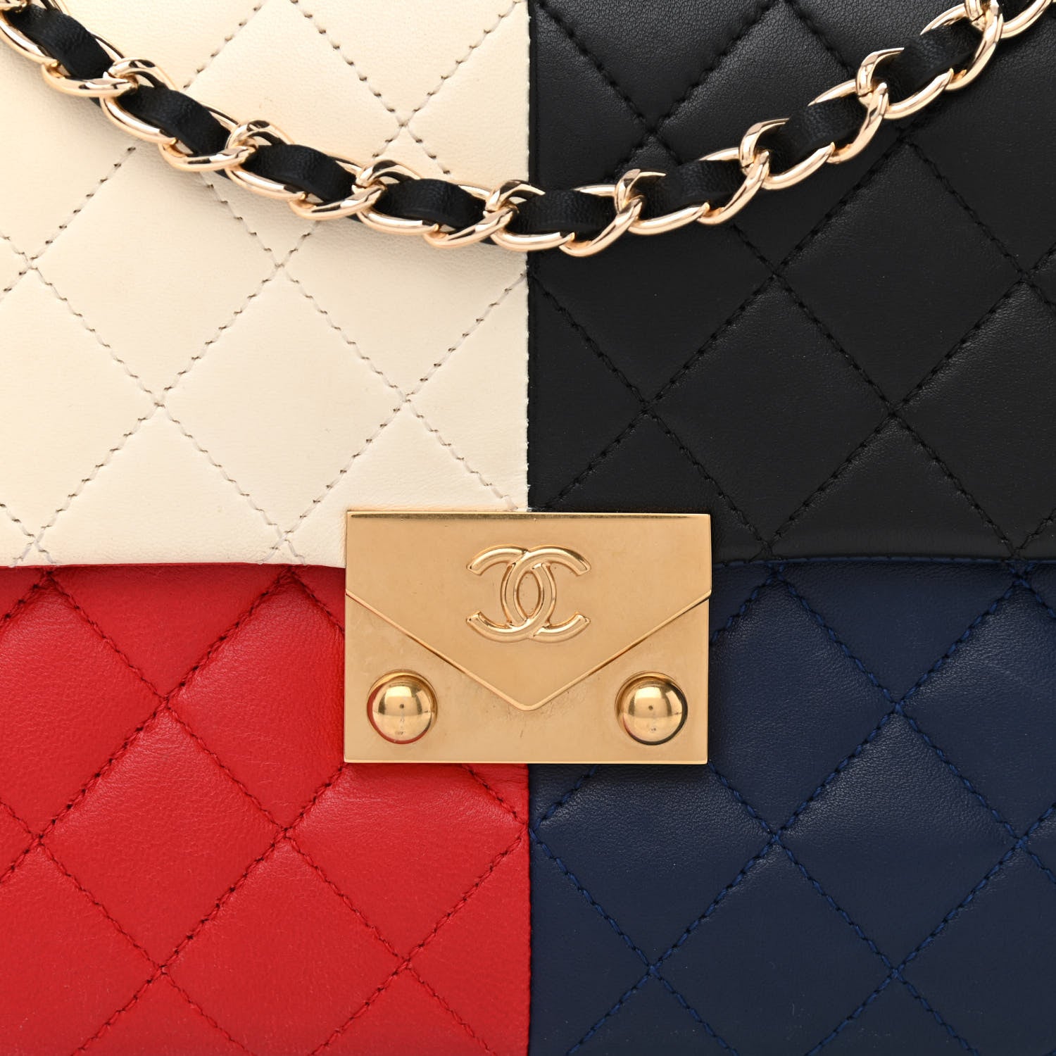 Chanel Lambskin Quilted Yin Yang Flap Red White Blue Black 8 of 11