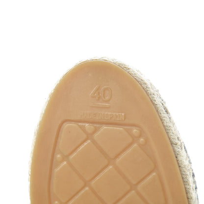 Chanel Lambskin CC Espadrilles 40 Black 7 of 10