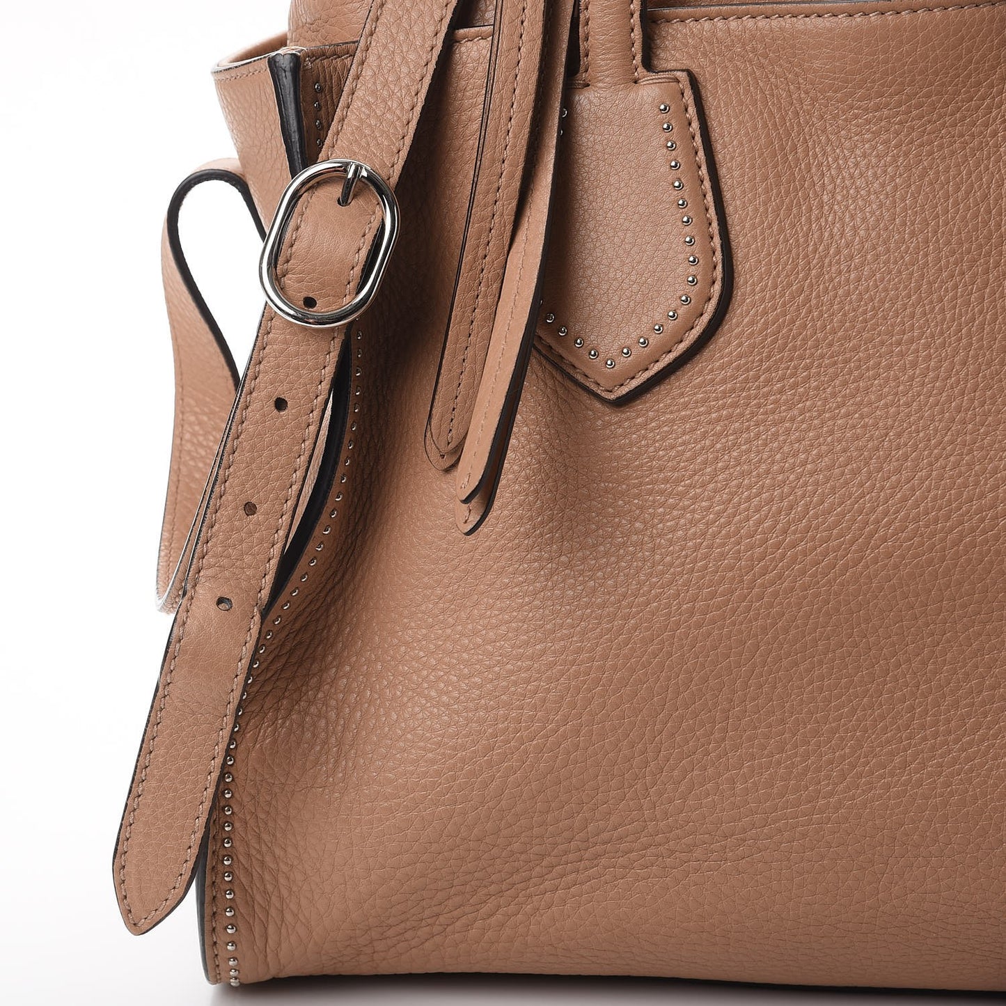 Cellarius Calfskin Ramble Studded Layered Tote Camelia