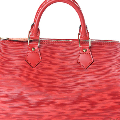 Louis Vuitton Epi Speedy 30 Castillan Red 5 of 8