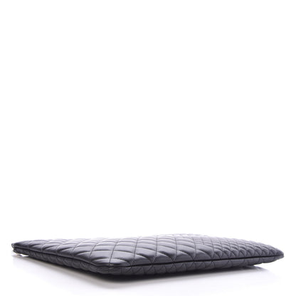 Chanel Lambskin Bi Quilted Large Cosmetic Case Black 4 of 8
