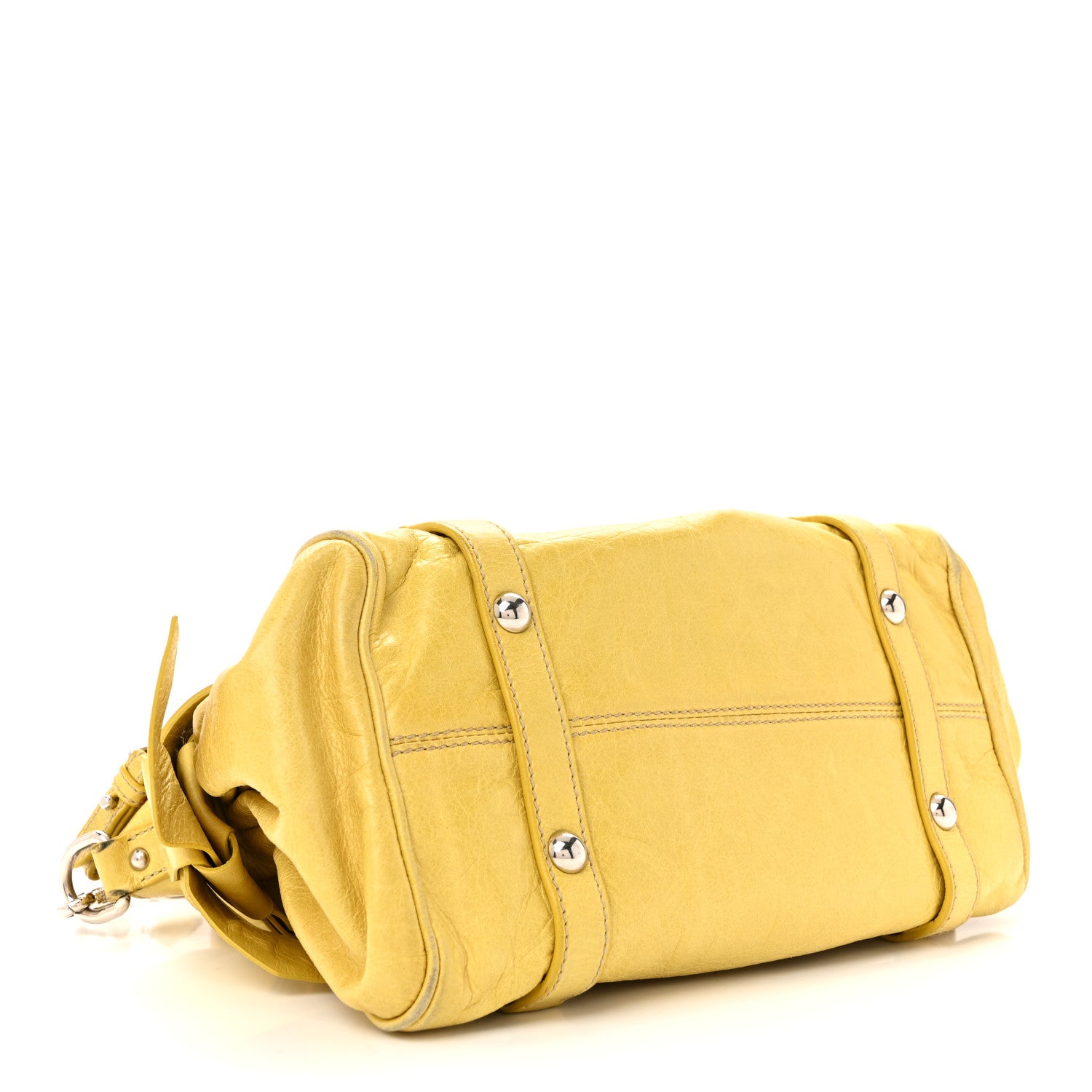 Miu Miu Vitello Lux Mini Bow Bag Polline 4 of 18
