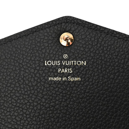 Louis Vuitton Monogram Empreinte Giant Sarah Wallet Black Beige 6 of 8