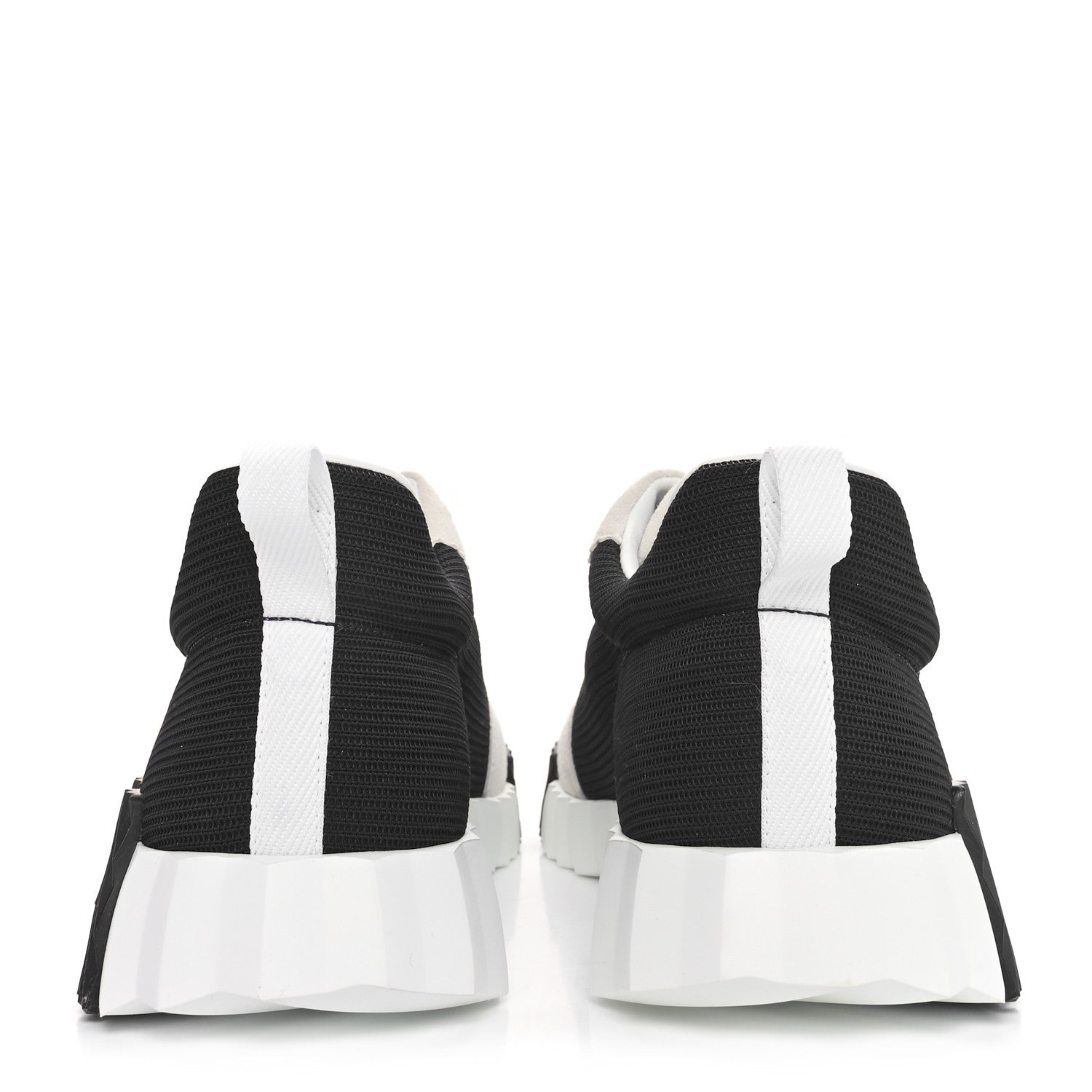 Hermes Air Mesh Suede Goatskin Mens Bouncing Sneakers 42 Black White 6 of 10