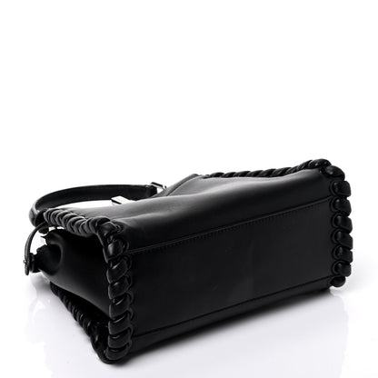 Fendi Nappa Lace Up Mini Peekaboo Iconic Satchel Black 4 of 9