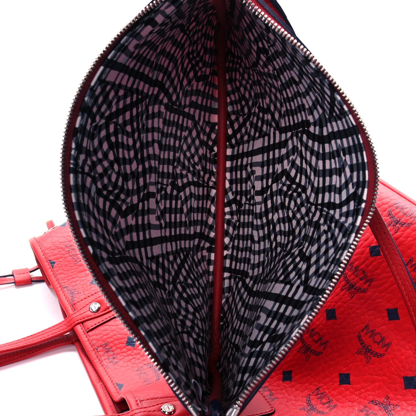 Visetos Medium Liz Reversible Shopper Tote Ruby Red
