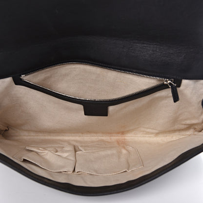 Gucci Calfskin Ribot Horse-Heads Clutch Black 5 of 18