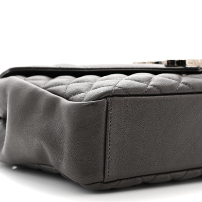 Saint Laurent Sheepskin Tri-Quilt Monogram Medium College Bag Coal 9 of 11