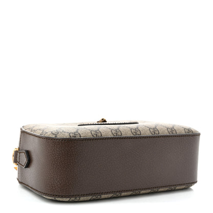 Gucci GG Supreme Monogram Web Neo Vintage Shoulder Bag Beige New Acero Crop 4 of 11