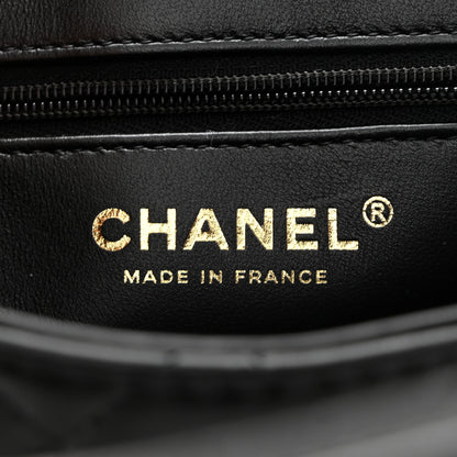 Chanel Shiny Aged Calfskin Quilted Nano Kelly Shopper Black Black 6 of 11