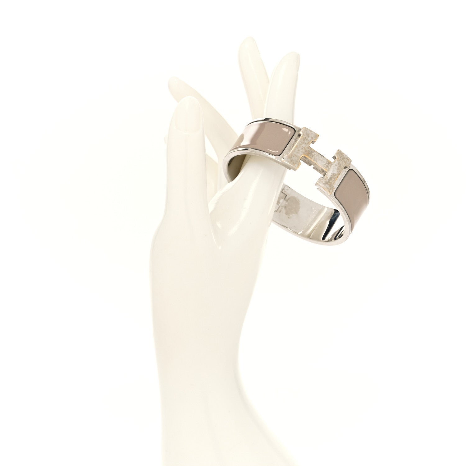 Hermes Enamel Wide Clic Clac H Bracelet PM Marron Glace 2 of 5