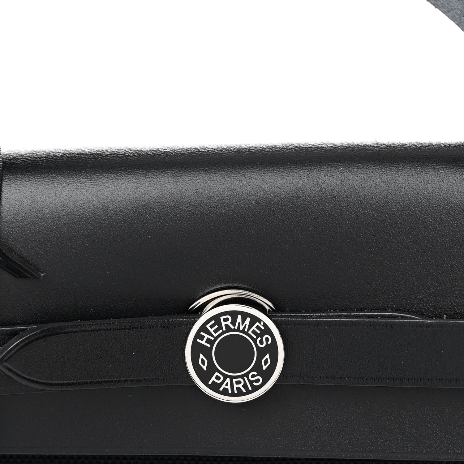 Hermes Military Toile Vache Hunter Herbag Zip Retourne 31 PM Black 6 of 11