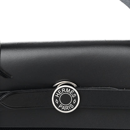 Hermes Military Toile Vache Hunter Herbag Zip Retourne 31 PM Black 6 of 11