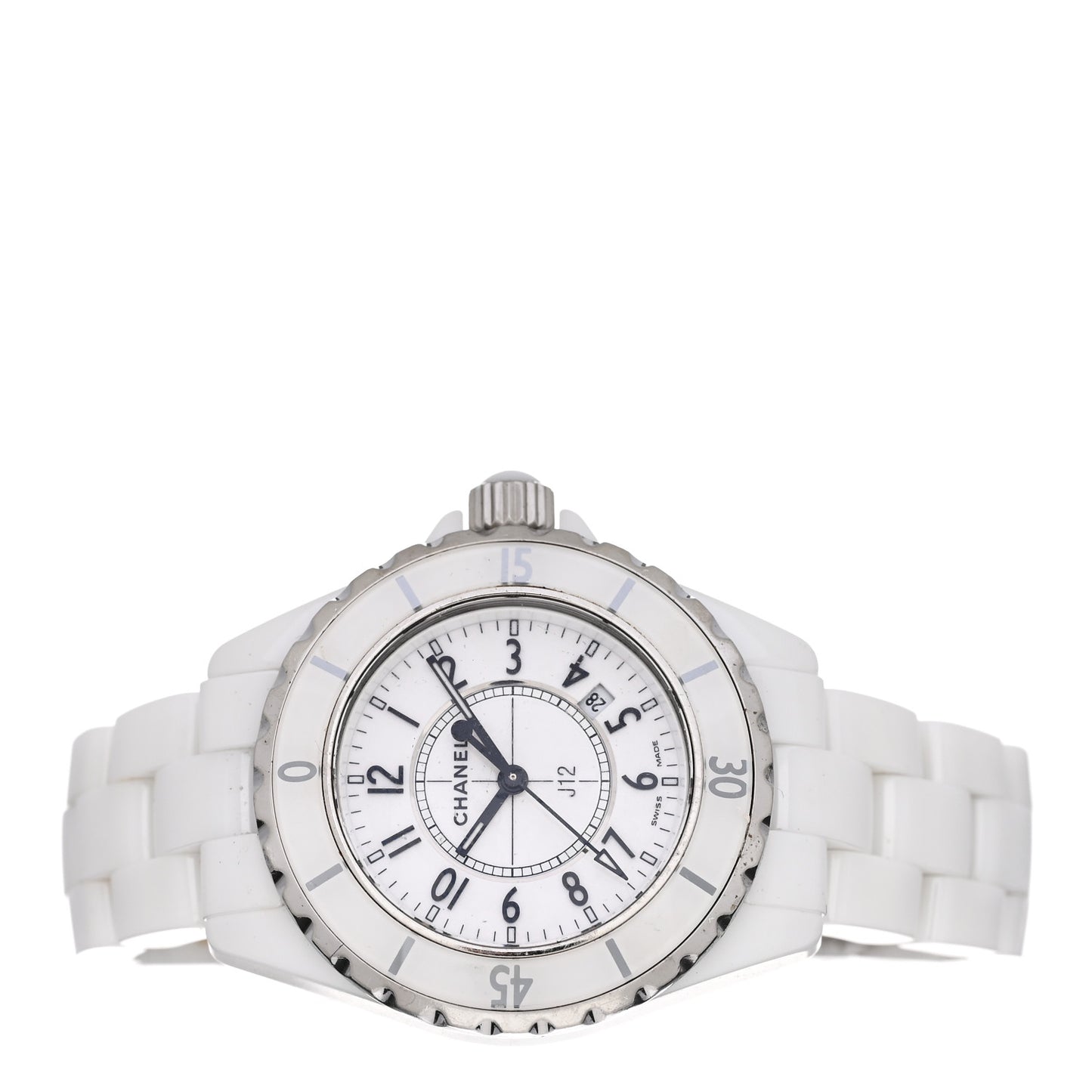 Stainless Steel Ceramic 33mm J12 Quartz Watch White