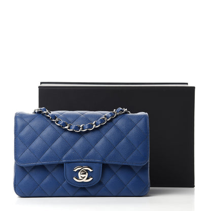 Chanel Caviar Quilted Mini Rectangular Flap Blue 12 of 12