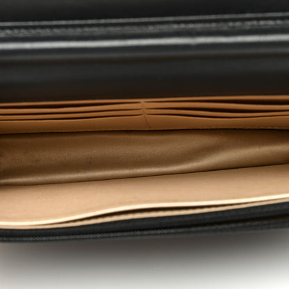 Chanel Lambskin Camellia Embossed Wallet On Chain WOC Black 5 of 11