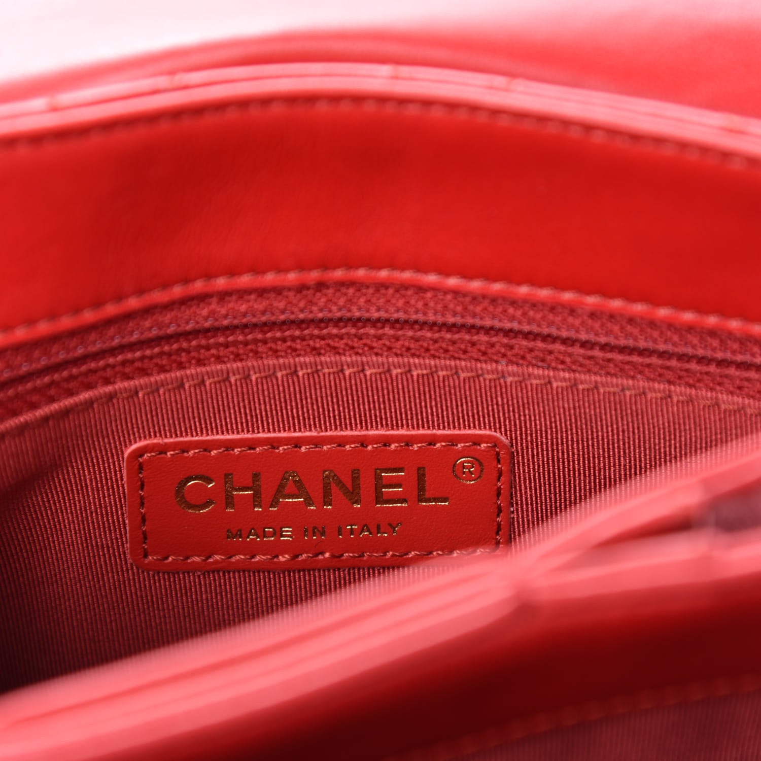Chanel Calfskin Quilted Small Double Pocket Top Handle Flap Red 8 of 10