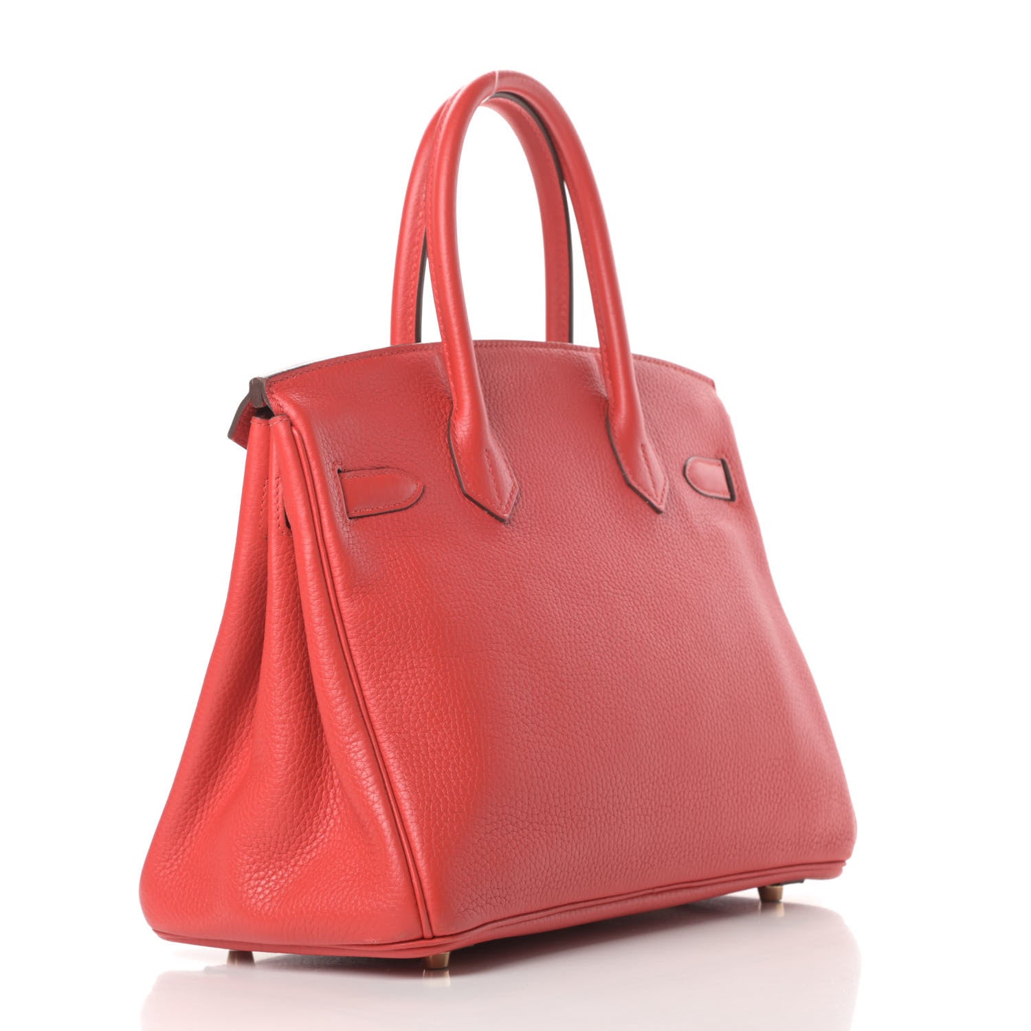 Hermes Taurillon Clemence Birkin 30 Rouge Tomate 3 of 15