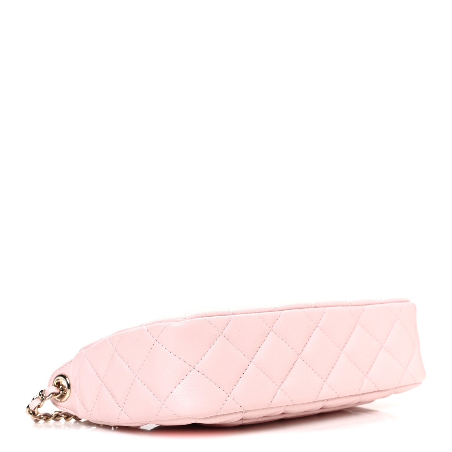 Caviar Quilted Purse With Chain Pink
