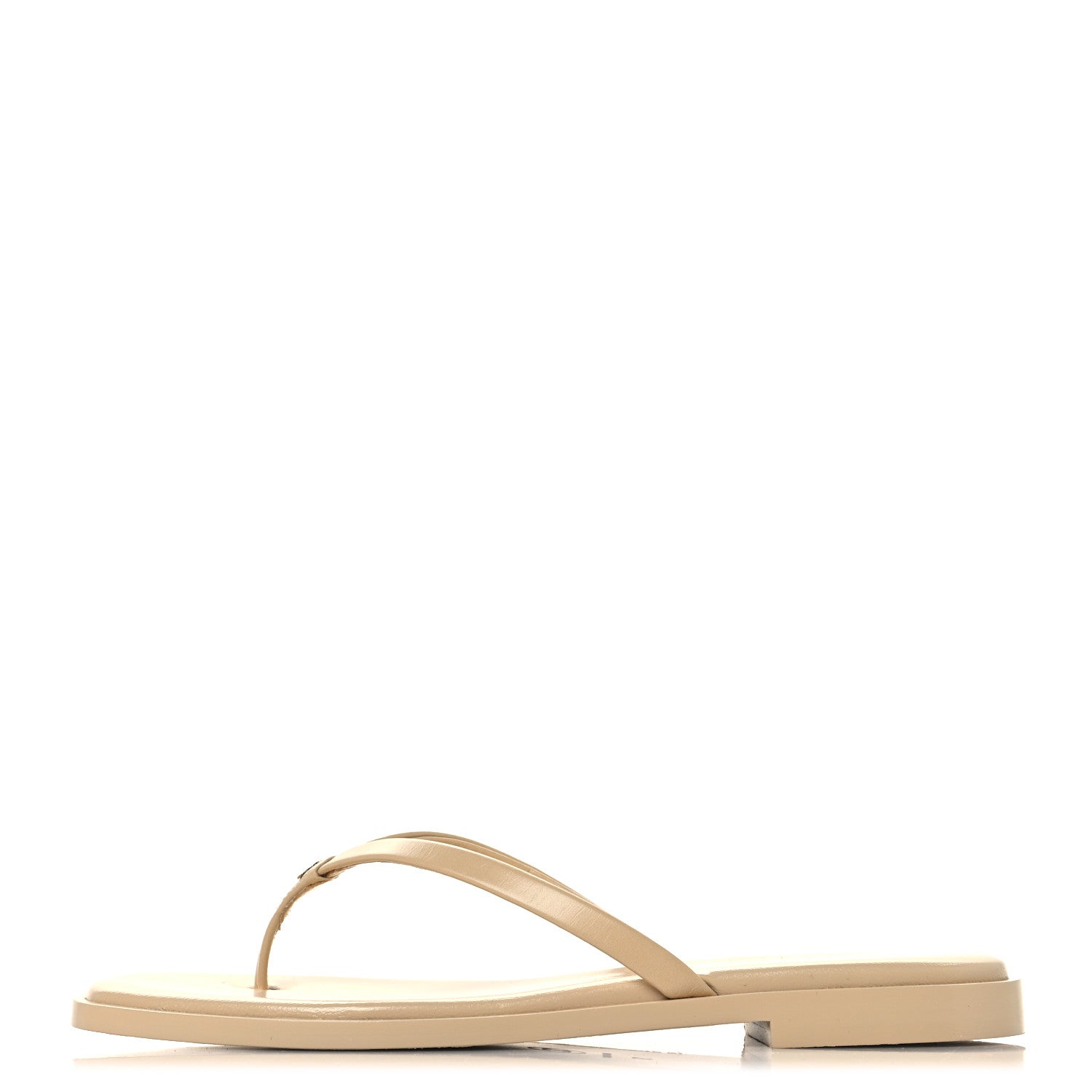 Chanel Goatskin CC Times Square Thong Sandals 37 Beige 1 of 20