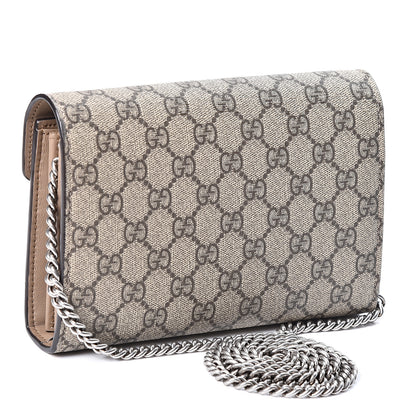 Gucci GG Supreme Monogram Mini Dionysus Chain Wallet Beige Taupe 2 of 10