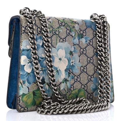 Gucci GG Supreme Monogram Blooms Mini Dionysus Shoulder Bag Beige Navy Vintage Blue 3 of 10
