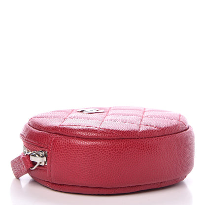 Chanel Caviar Quilted Zip Around Classic Coin Purse Dark Pink 4 of 9