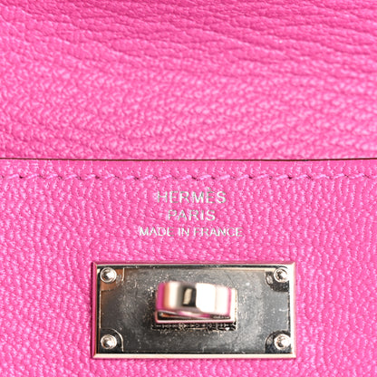 Hermes Chevre Mysore Kelly Pocket Compact Wallet Rose Pourpre 6 of 11
