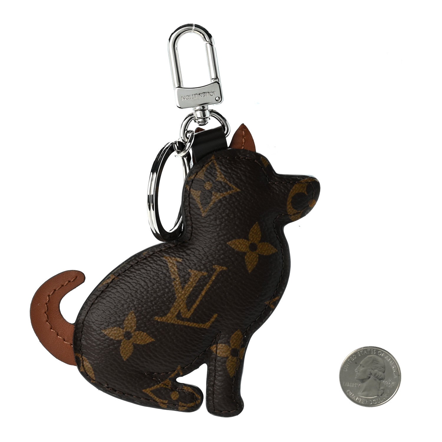 Louis Vuitton Monogram Dog Bag Charm Key Holder 2 of 6