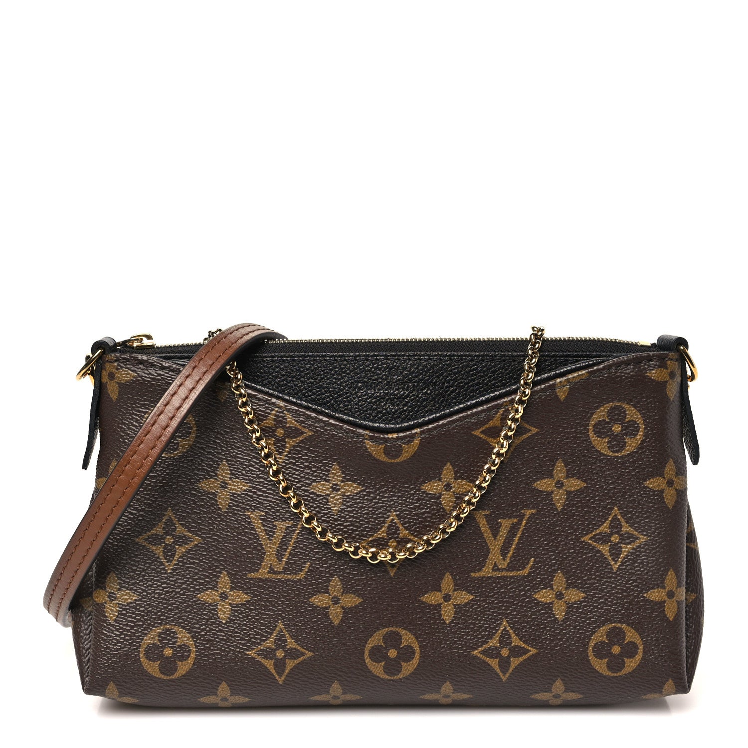 Louis Vuitton Monogram Pallas Clutch Black 1 of 10