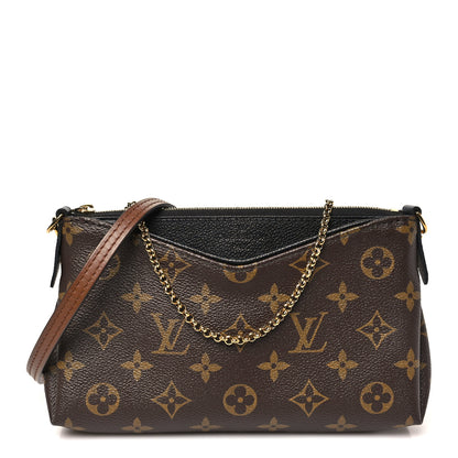 Louis Vuitton Monogram Pallas Clutch Black 1 of 10