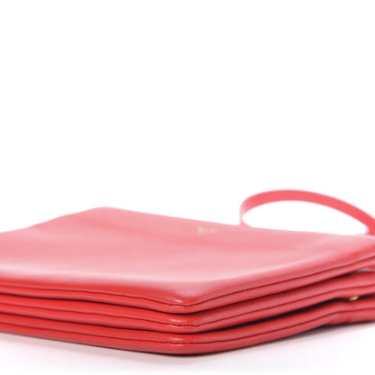 Celine Lambskin Small Trio Crossbody Bag Red 7 of 8