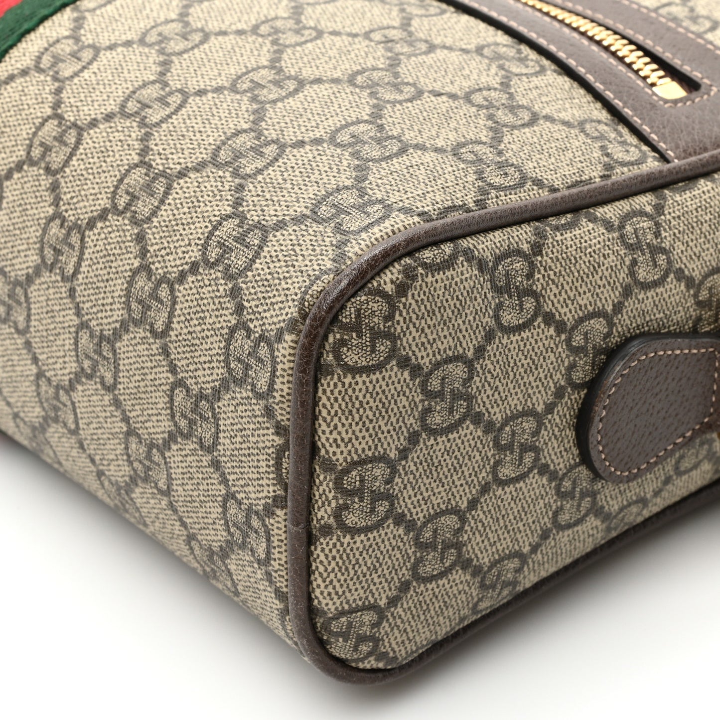 GG Supreme Monogram Web Small Ophidia Shoulder Bag Brown