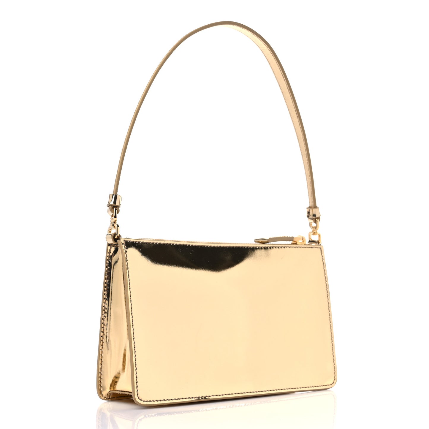 Spazzolato Studded Mini Shoulder Bag Platino