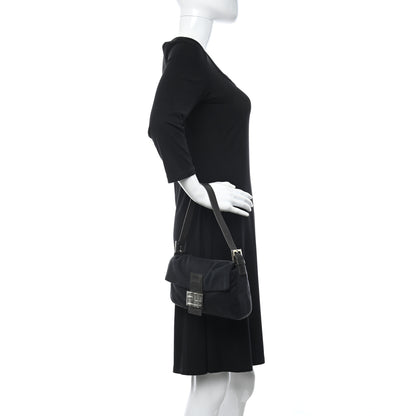 Fendi Wool Baguette Black 2 of 11