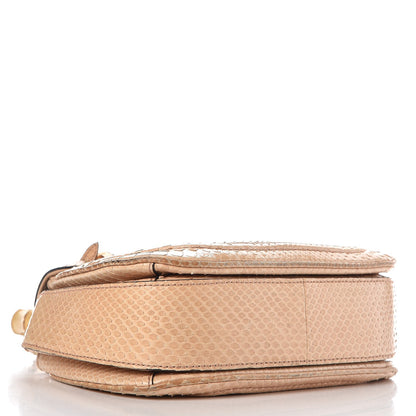 Gucci Python Small New Bamboo Top Handle Bag Beige 3 of 6
