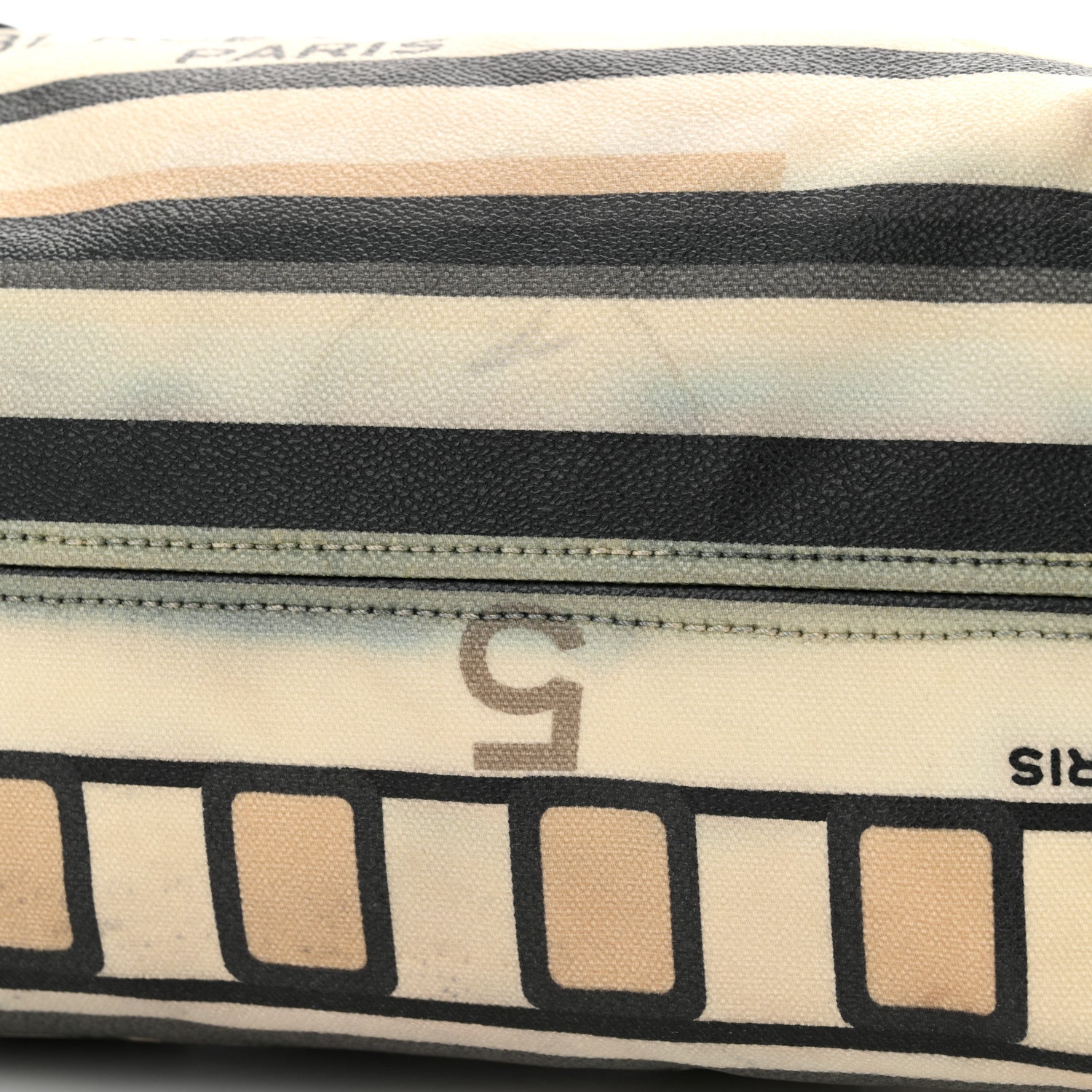 Chanel Coated Canvas Le Train Boston Bag Black 16 of 16