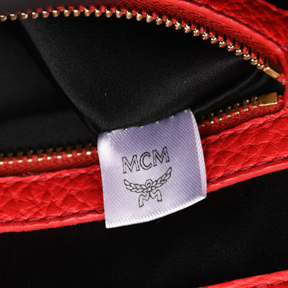 MCM Calfskin Swarovski Small Stark Diamond Backpack Red 8 of 13