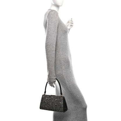Christian Dior Satin Sequin Frame Bag Black 2 of 10