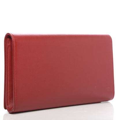 Saint Laurent Calfskin Monogram Large Belle De Jour Clutch Red 3 of 12